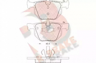 R BRAKE rb1739 -  Комплект тормозных колодок, дисковый тормоз
